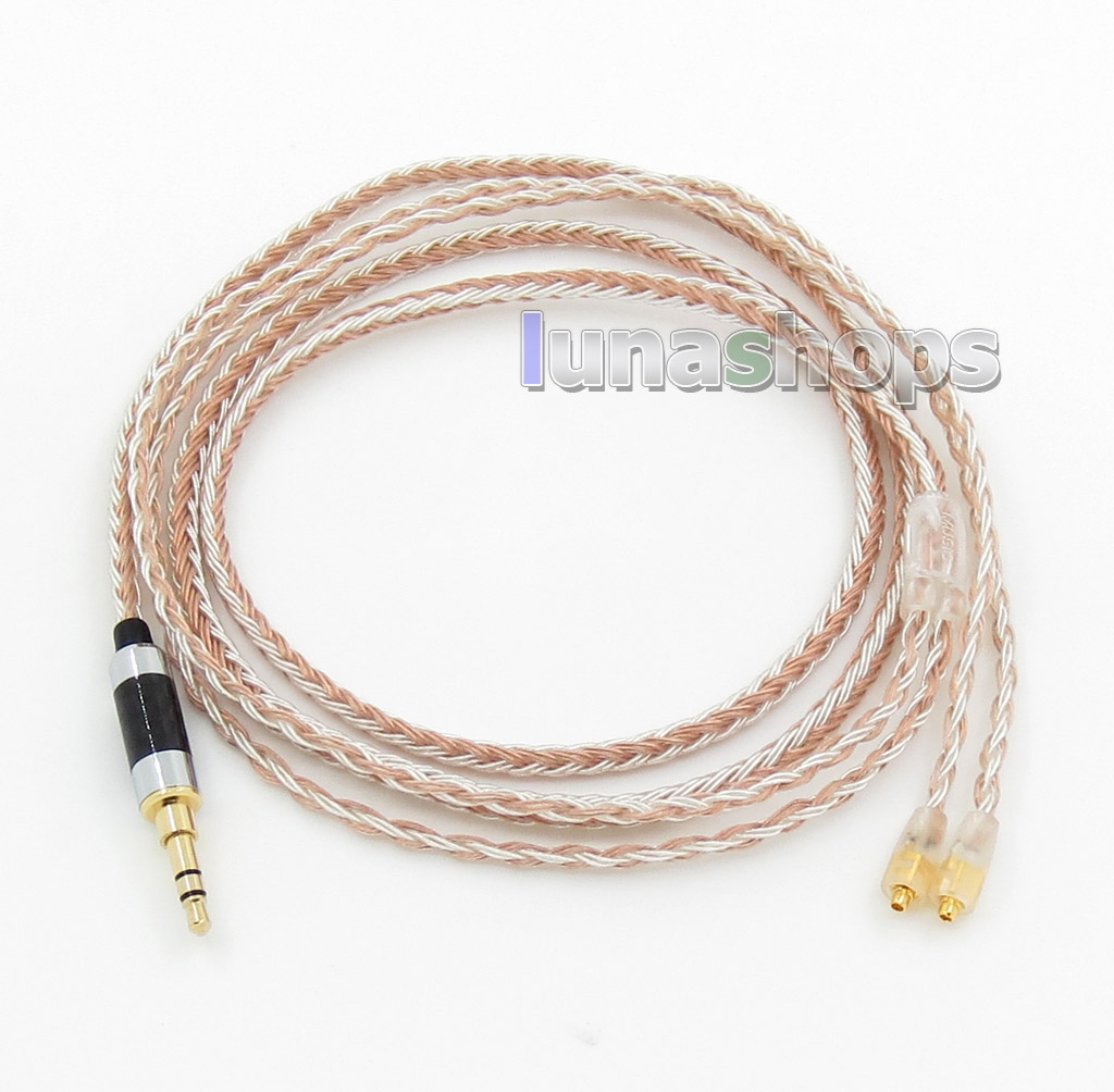 3.5mm 16 Cores OCC Silver Plated Mixed Headphone Cable For Westone W60 W50 W40 UM50 UM30 UM10