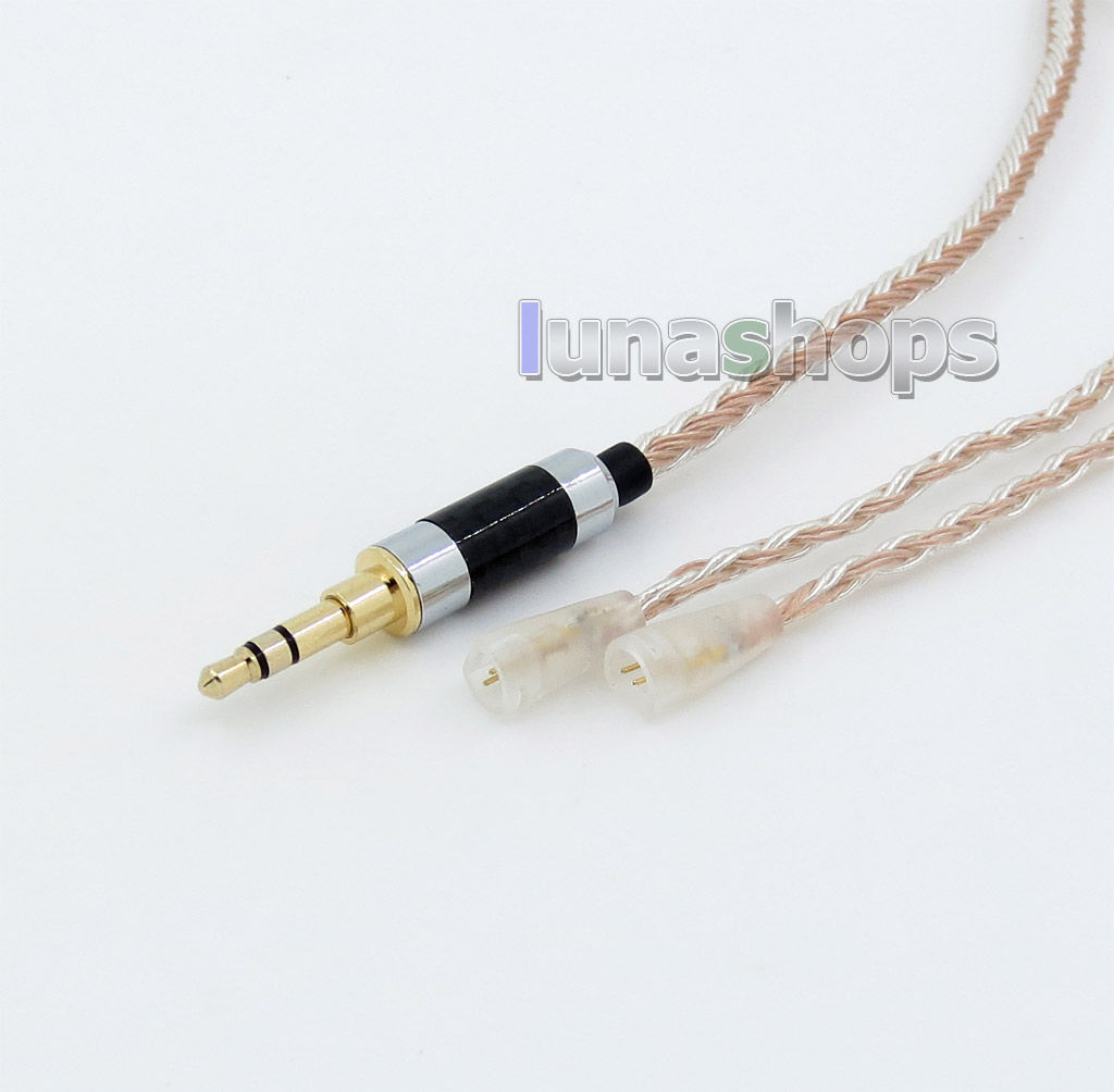 3.5mm 16 Cores OCC Silver Plated Mixed Headphone Cable For Sennheiser IE8 IE80 IE8i