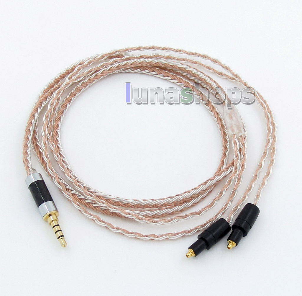 3.5mm 4pole TRRS Re-Zero Balanced 16 Core OCC Silver Mixed Earphone Cable For Shure SRH1540 SRH1840 SRH1440 
