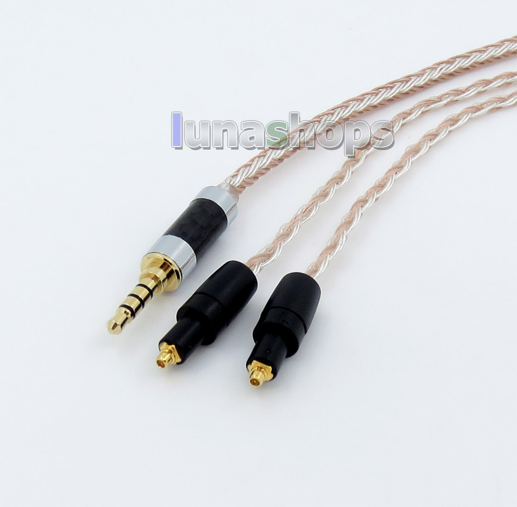 3.5mm 4pole TRRS Re-Zero Balanced 16 Core OCC Silver Mixed Earphone Cable For Shure SRH1540 SRH1840 SRH1440 
