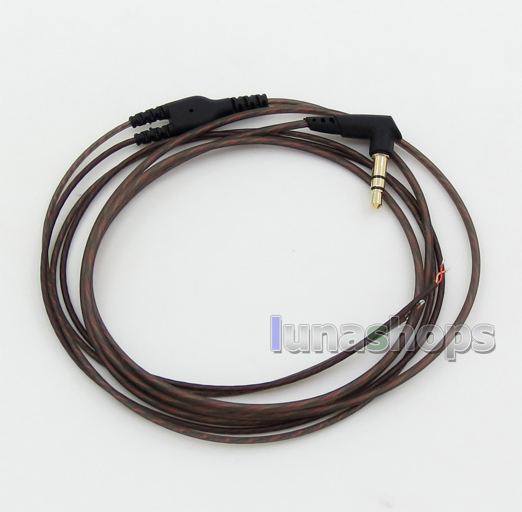 Semi-Finished TPE Skin Earphone Repair DIY Brown 3.5mm L Shape Cable 