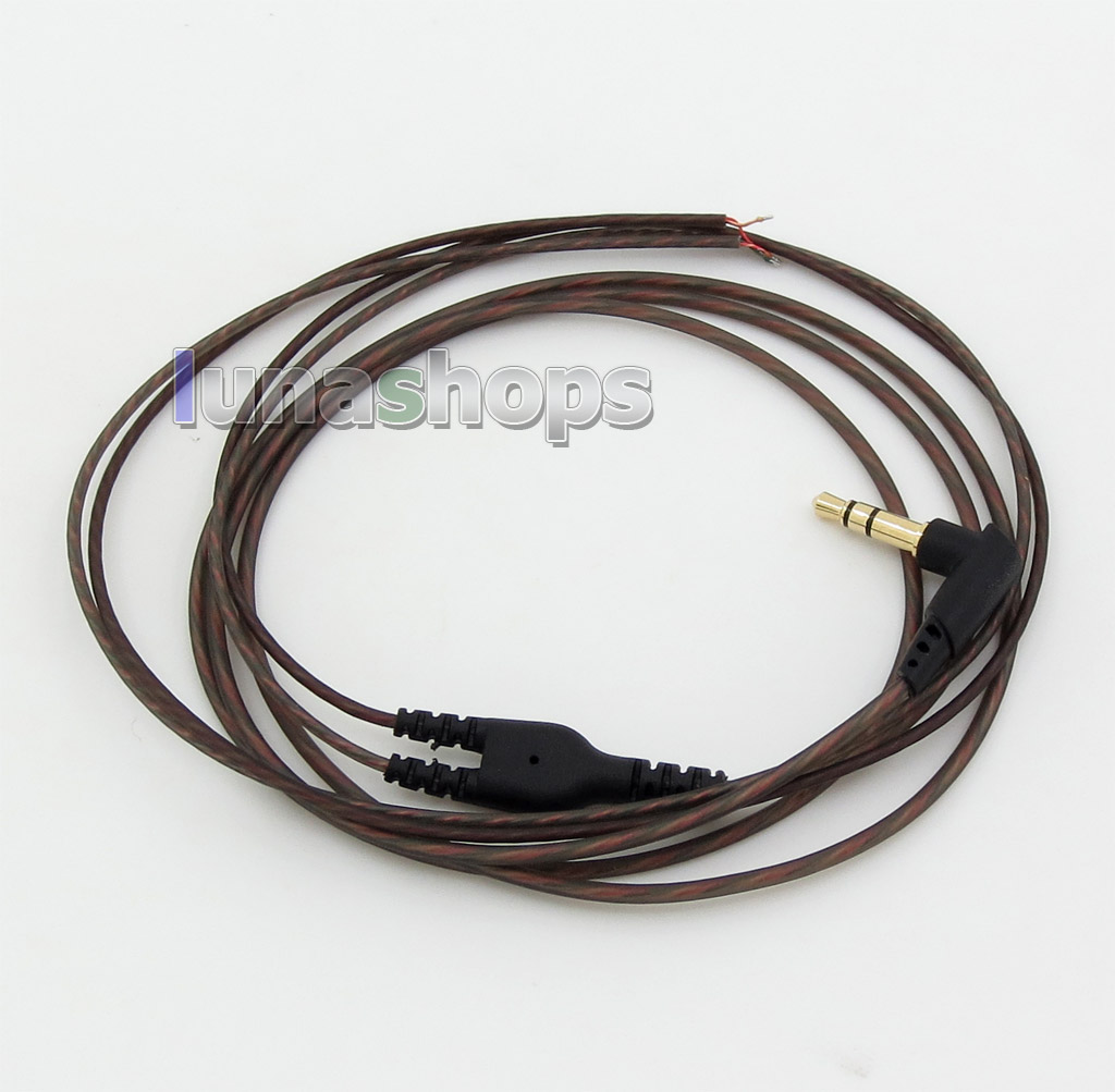 Semi-Finished TPE Skin Earphone Repair DIY Brown 3.5mm L Shape Cable 