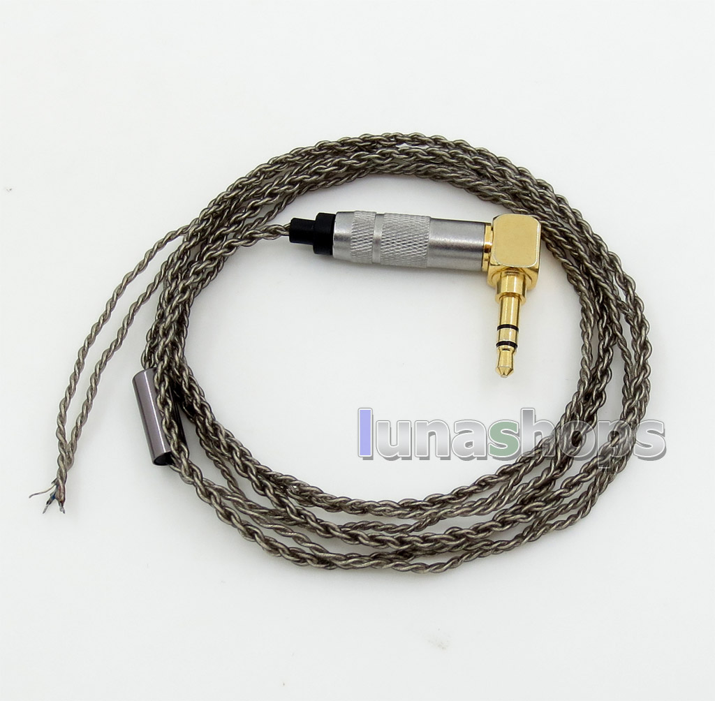 Semi-Finished Soft OCC Silver Plated Earphone Repair DIY Brown Cable 3.5mm L Plug