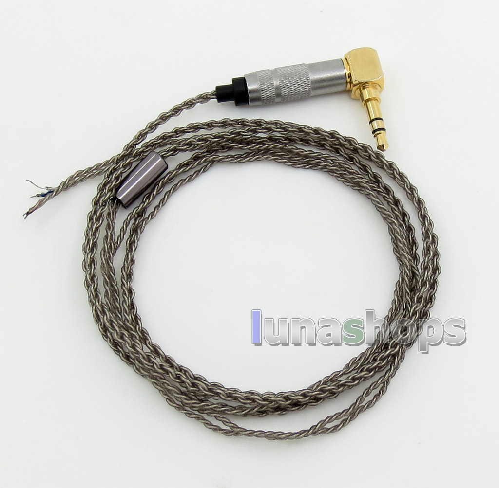 Semi-Finished Soft OCC Silver Plated Earphone Repair DIY Brown Cable 3.5mm L Plug