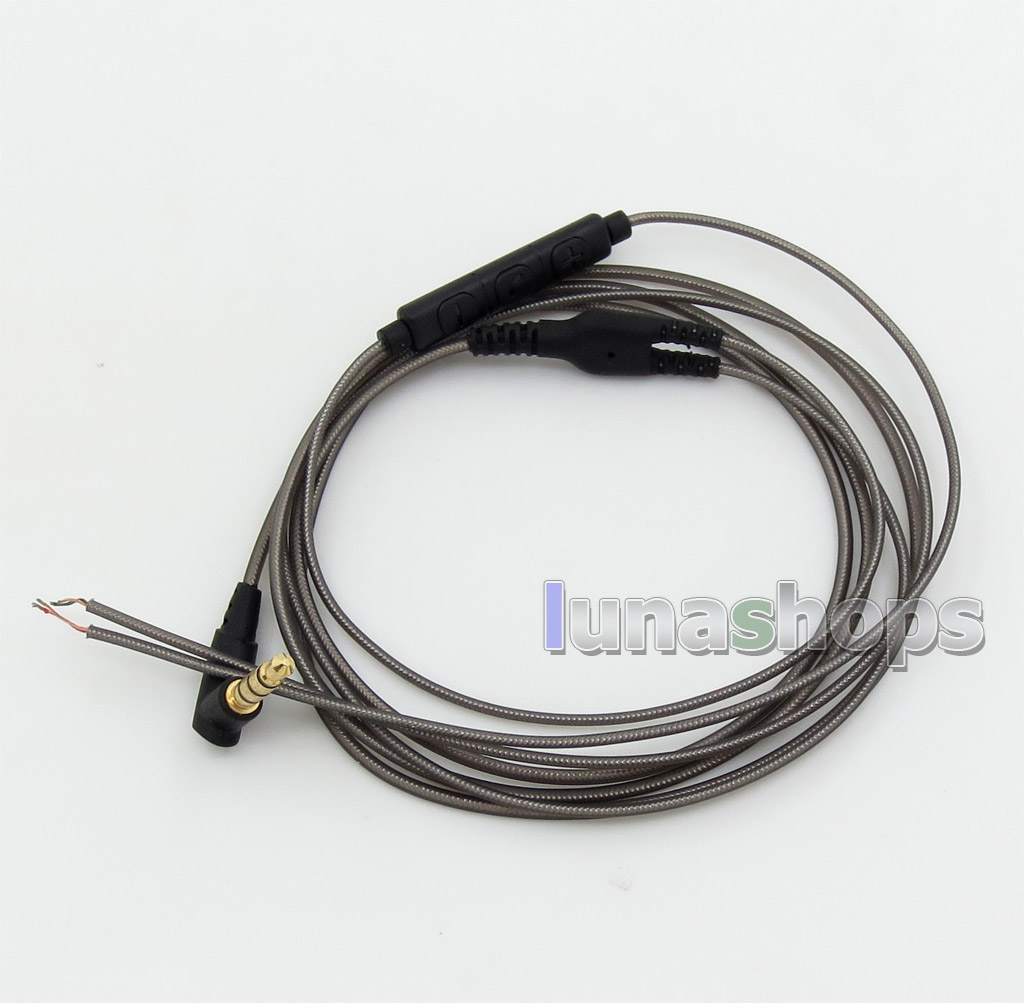 Semi-Finished Aluminum Foil Mic Remote Earphone Repair DIY Brown Cable For Android and Iphone