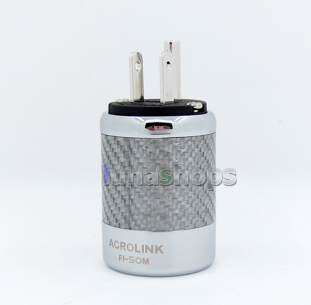 ACROLINK FI-50R NCF Carbon Rhodium Plated Power Male DIY Adapter Socket Freezing at -196 degree