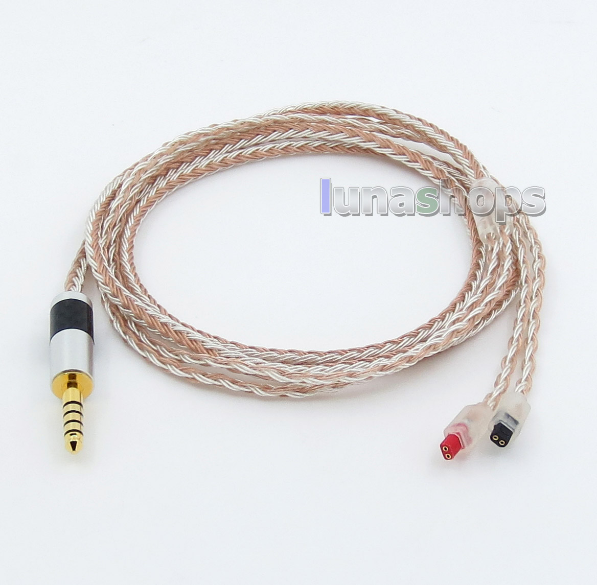 4.4mm Balanced 16 Cores OCC Silver Mixed Headphone Cable For Audio-Technica ATH-IM50 IM70 IM01 IM02 03 04