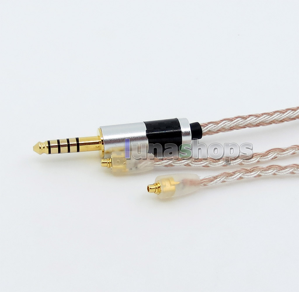 4.4mm Balanced 16 Cores OCC Silver Mixed Headphone Cable For Shure SE215 SE315 SE425 SE535 SE846