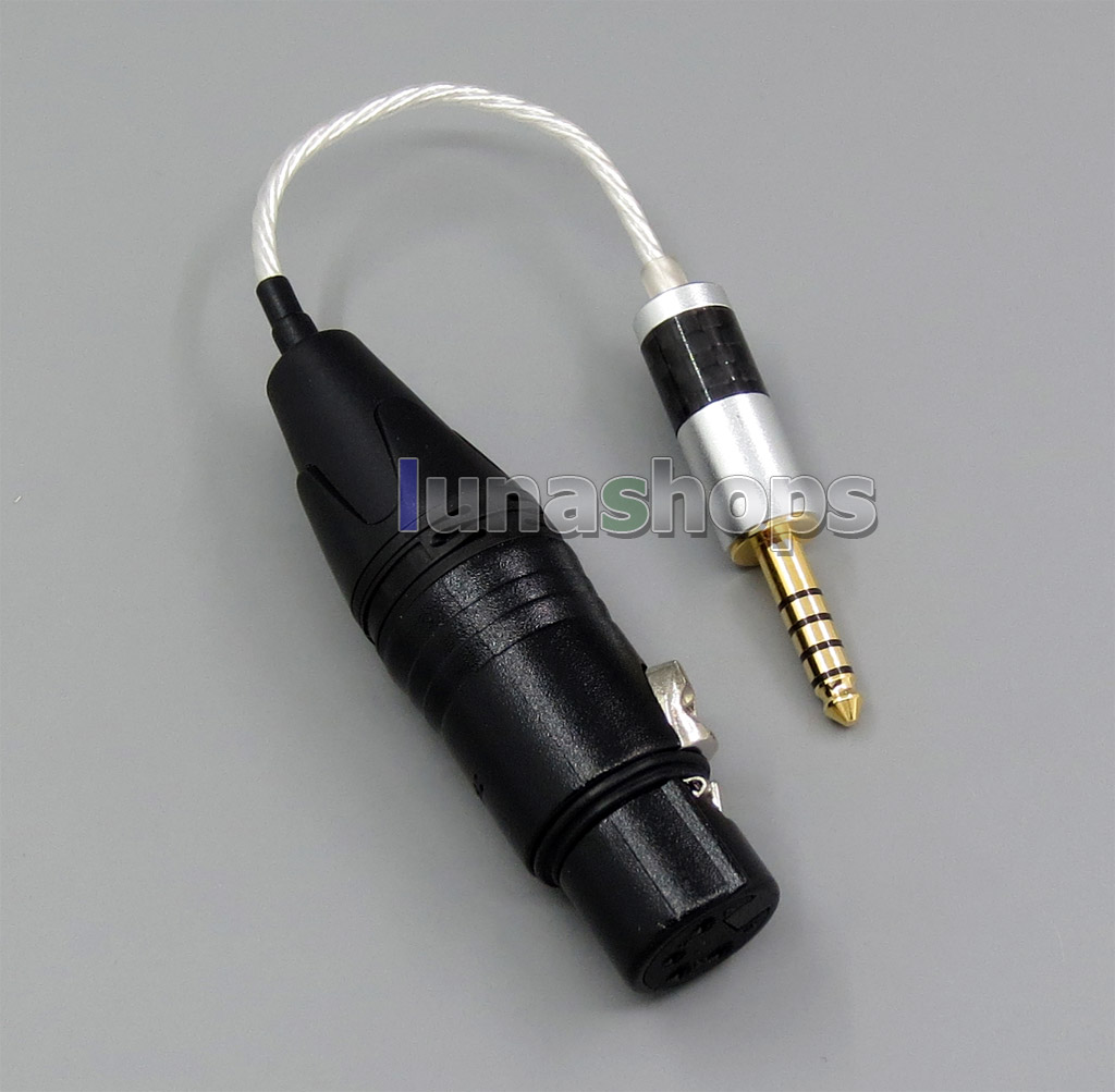 4.4mm Balanced To 4pin XLR Female Audio Silver Cable For Sony PHA-2A TA-ZH1ES NW-WM1Z NW-WM1A AMP Player 