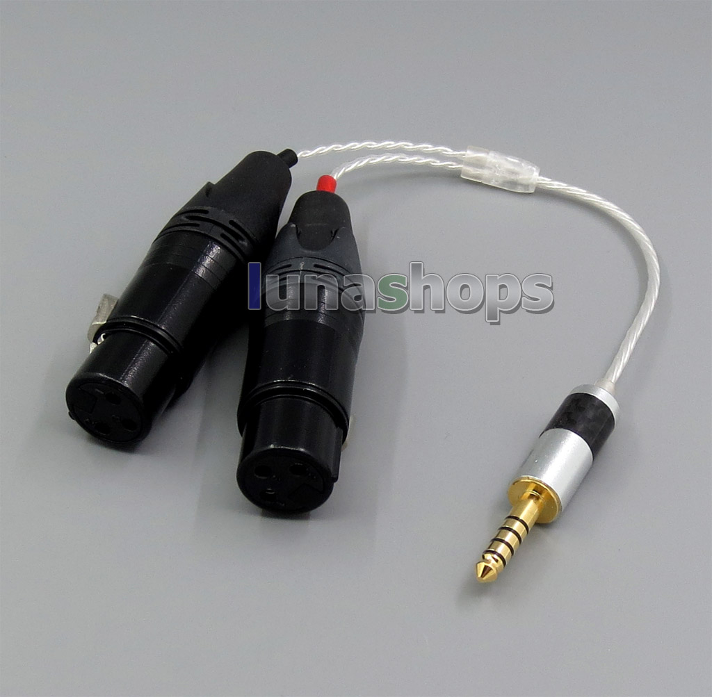 4.4mm Balanced To 3pin XLR Female Audio Silver Cable For Sony PHA-2A TA-ZH1ES NW-WM1Z NW-WM1A AMP Player 