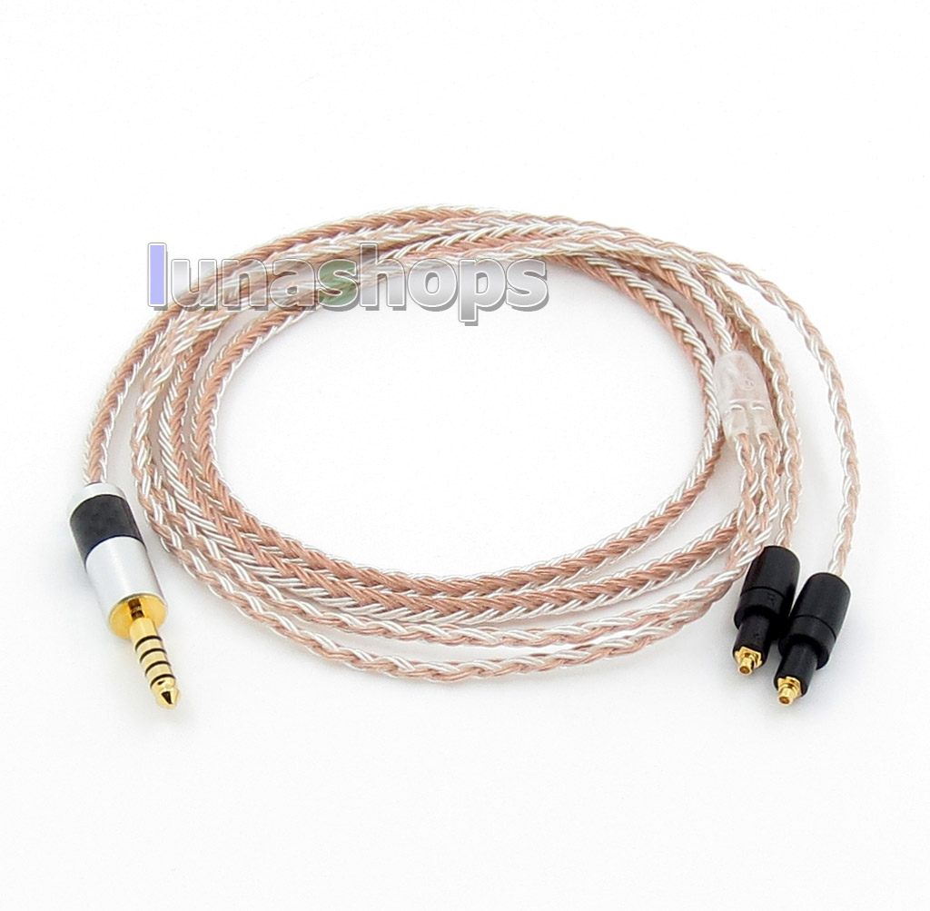 4.4mm Balanced 16 Cores OCC Silver Mixed Headphone Cable For Shure SRH1540 SRH1840 SRH1440