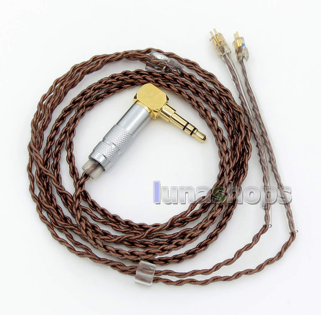 Brown L 4 Cores PVC OCC Silver Plated Earphone Cable For Westone W4r UM3X UM3RC ue11 ue18 JH13 JH16 ES3