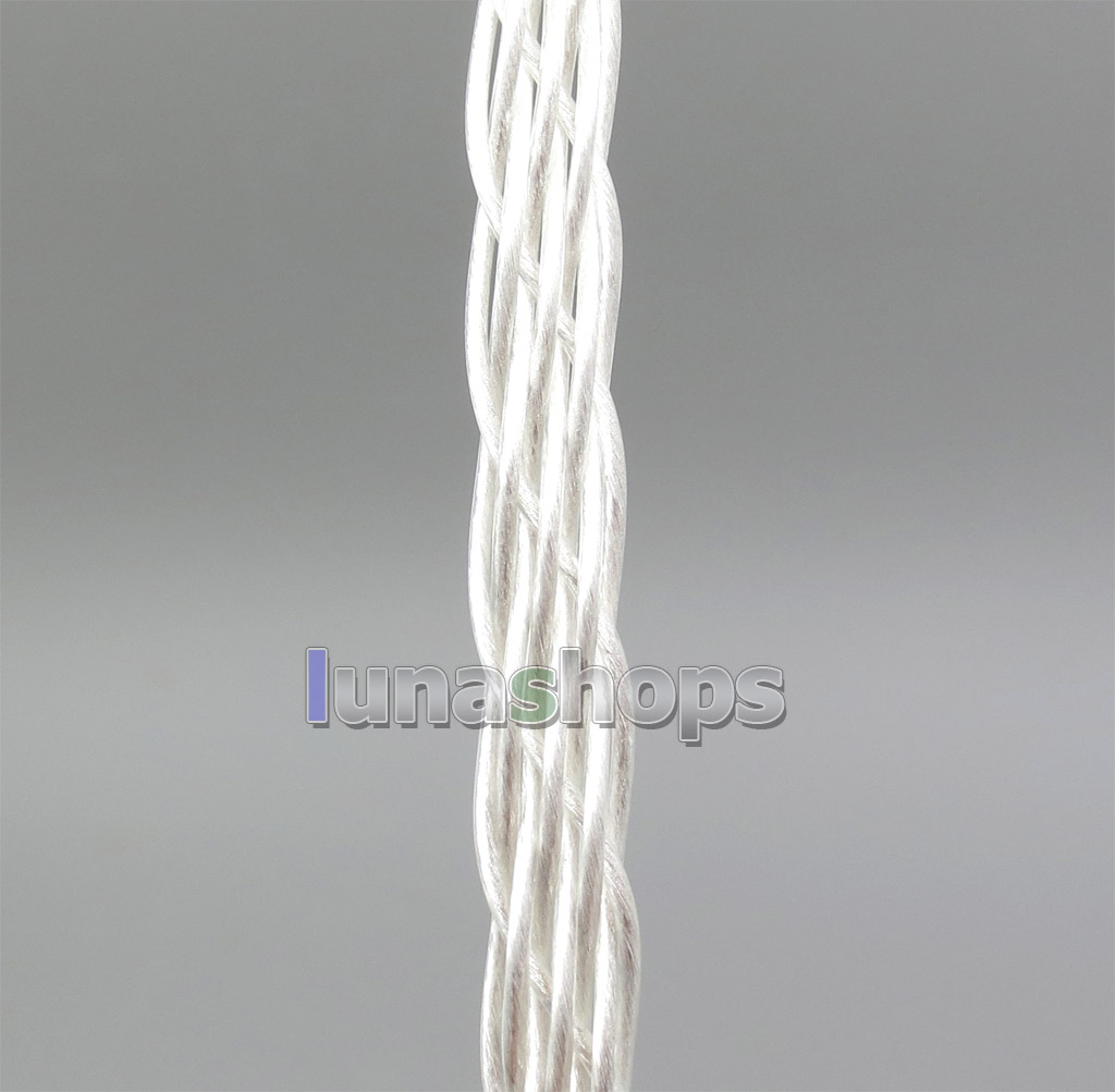 1.2m Semi-finished Flat 8cores OCC + Silver Plated Mixed Bulk Shielding DIY Earphone Cable Wires