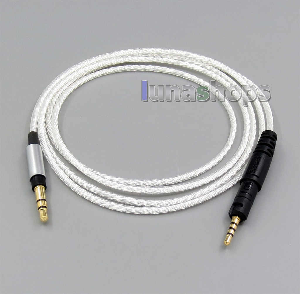 Silver Plated Upgrade DIY Custom Cable Cord for Headphone ATH-M40x ATH-M50x ATH-M70x