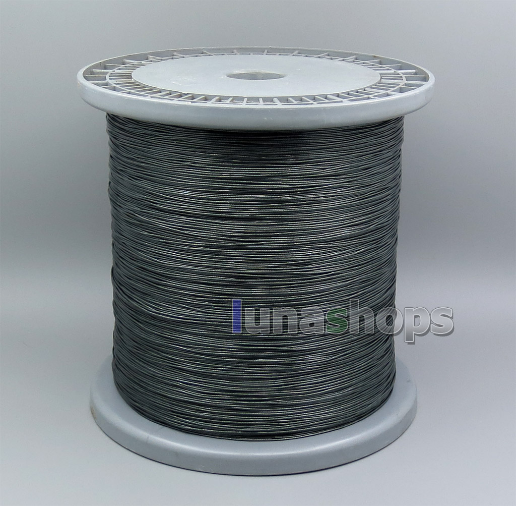 200m 7 Wires Earphone Silver Plated Foil PU Dark Blue Skin Insulating Layer Bulk Cable For DIY Custom 