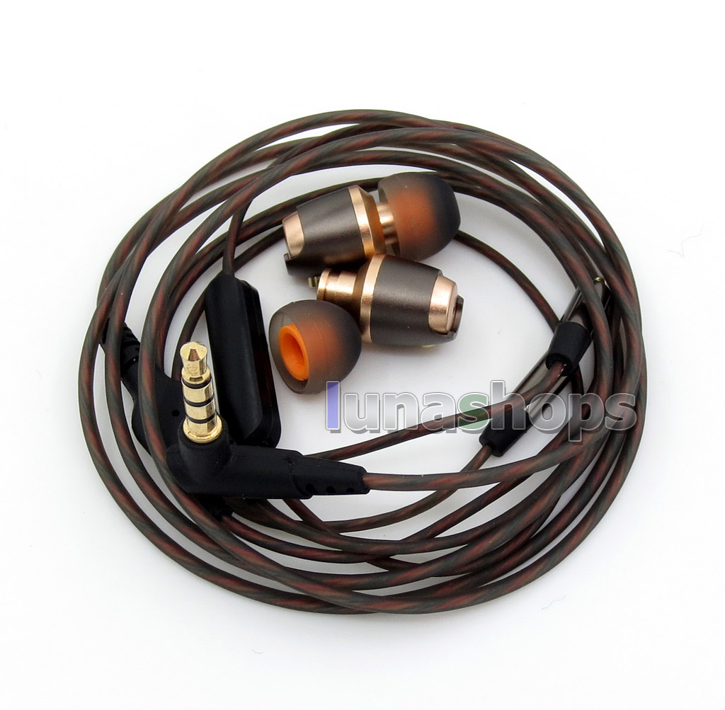 3.5mm 10mm Speaker With Mic Remote In Ear Stereo TPE OFC Earphone MMCX Cable Version