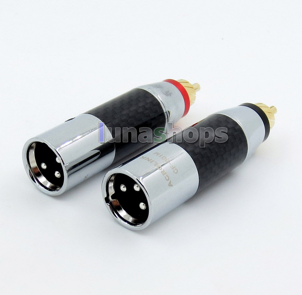 1 Pair Acrolink cf-601m XLR 3 Pin Male To RCA Male Audio HiFi Adapter Converter