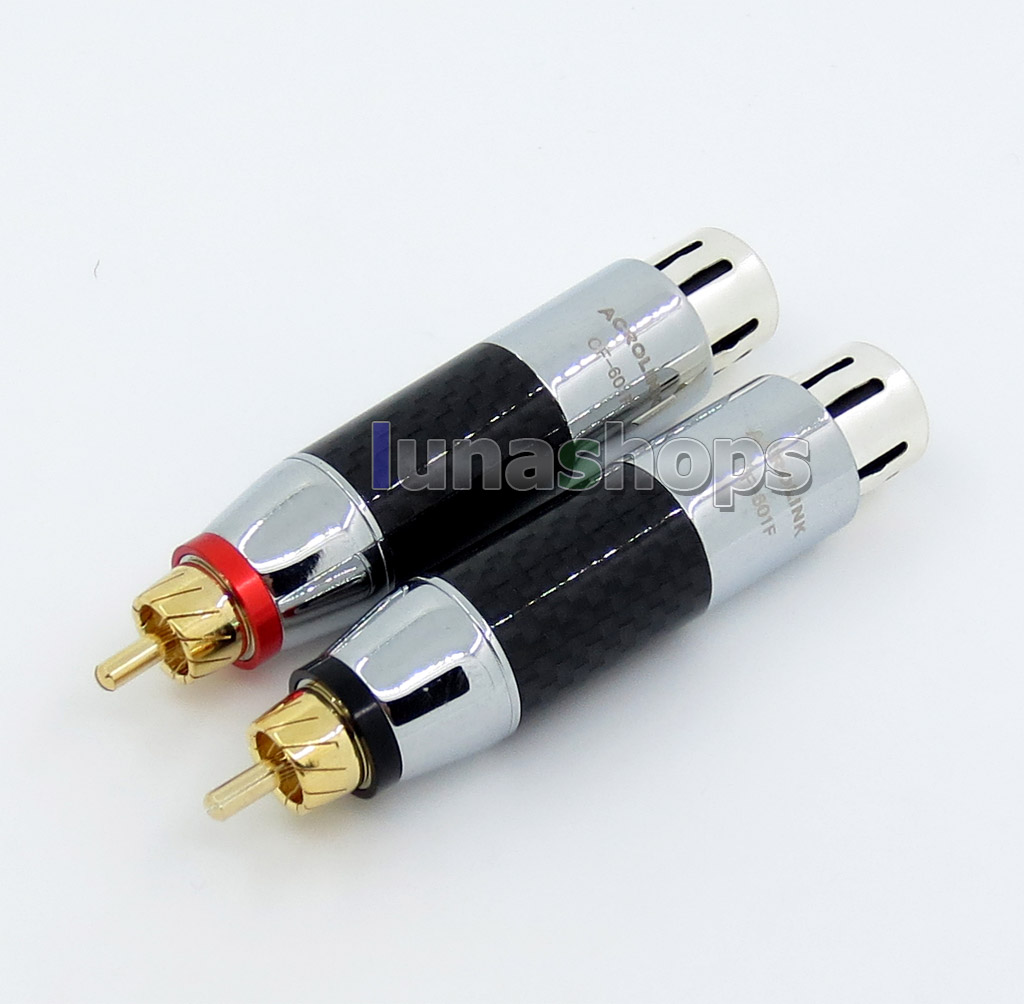 1 Pair Acrolink cf-601f XLR 3 Pin Female To RCA Male Audio HiFi Adapter Converter