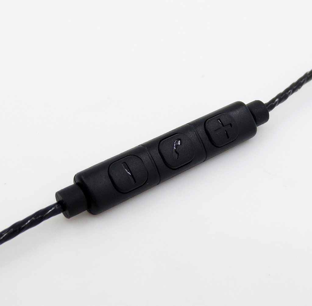 3.5mm OFC Mic Remote Volume Control PVC Skin Cable For Sennheiser IE8 IE80i Headphone