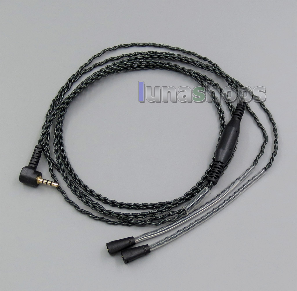 EachDIY 2.5mm TRRS Earphone Silver Plated OCC Mixed Foil PU Cable For Sennheiser IE8 IE80 IE8i