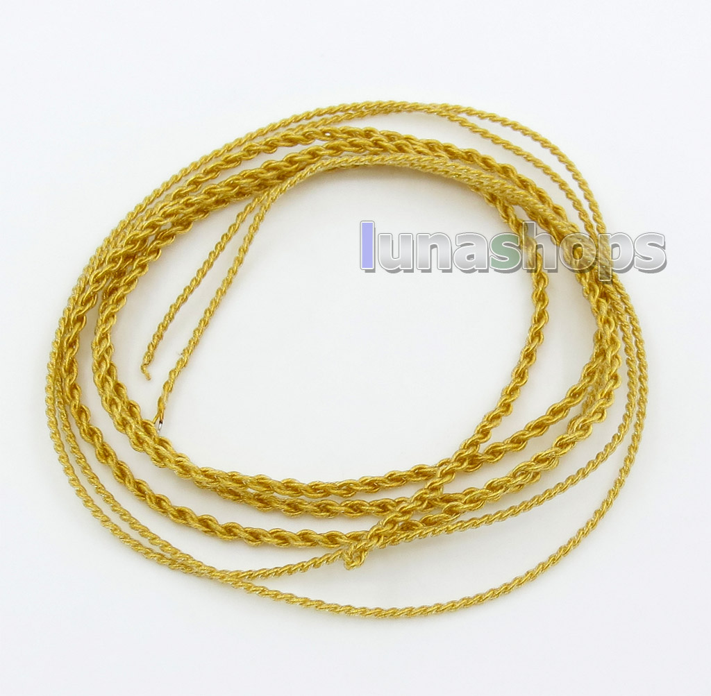 Semi-finished Extremely Soft PVC OCC Golden Plated Bulk DIY Earphone Cable Wires
