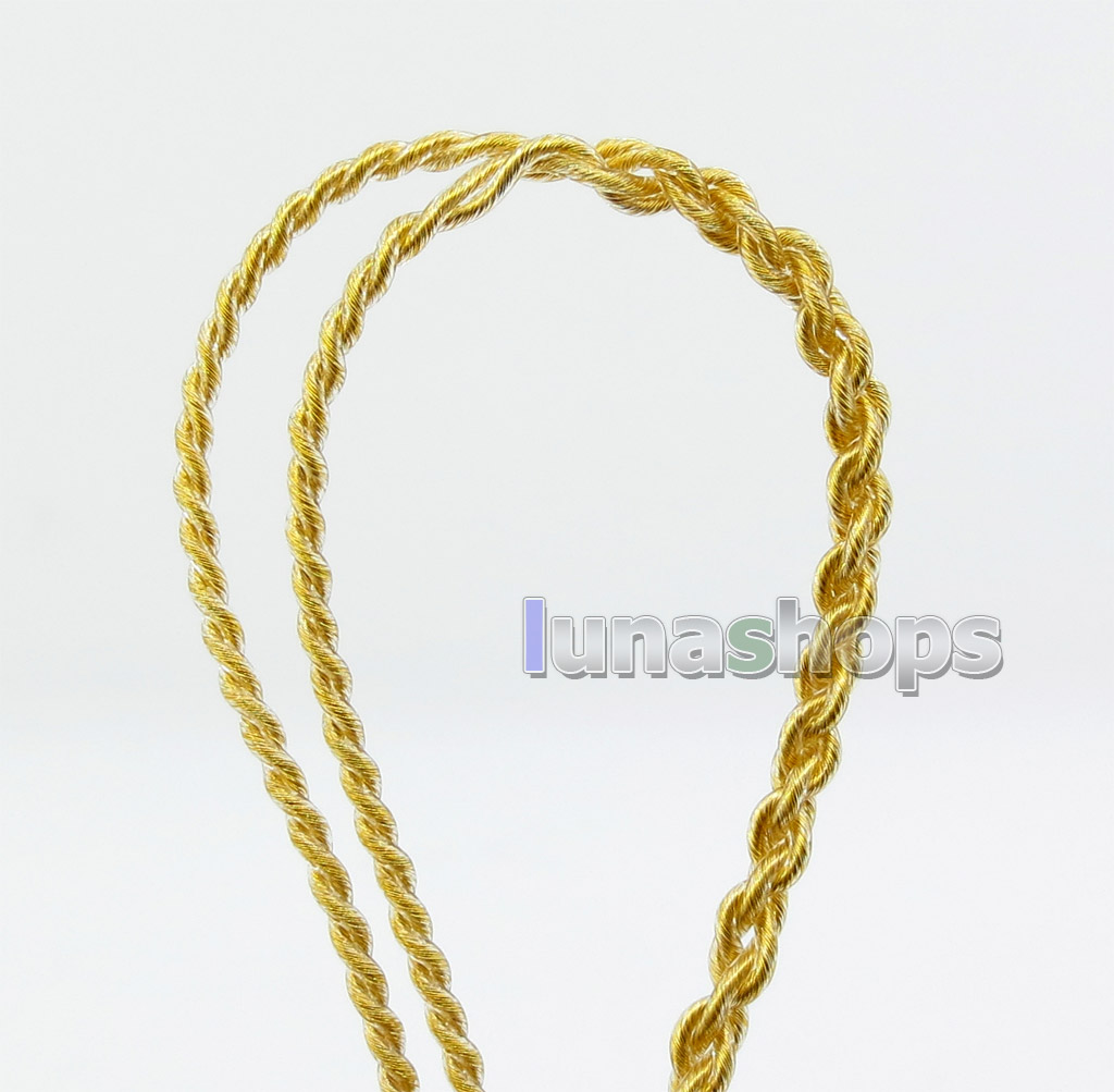 Semi-finished Extremely Soft PVC OCC Golden Plated Bulk DIY Earphone Cable Wires