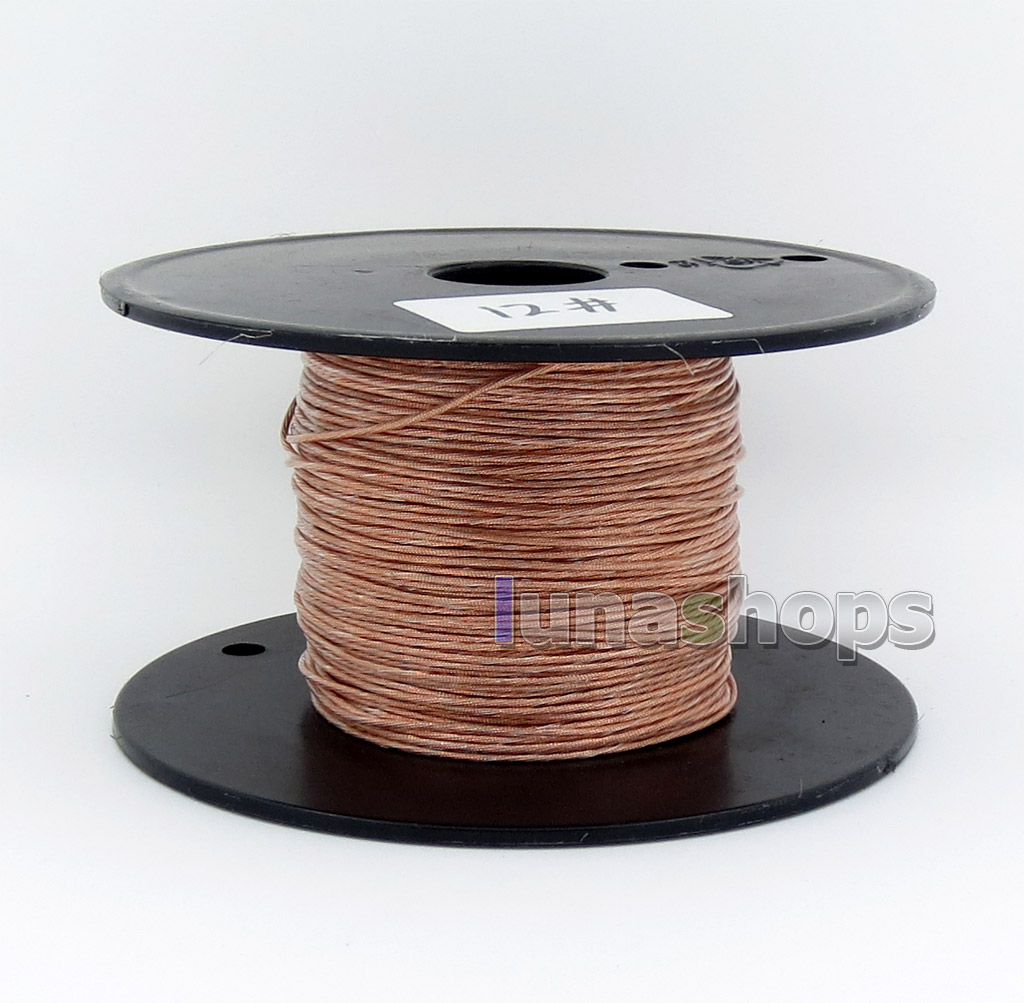 30m Acrolink 7N OCC Square Core Silver Foil + OCC Mixed Braiding Ether PUR 26AWG Cable OD 1.1mm ID30