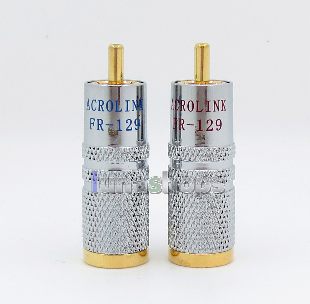 1 pair ACROLINK PR-129 Gold Plated RCA Audio Adapter OD:9mm