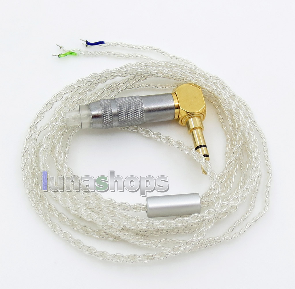Semi-Finished Soft OCC Silver Plated Earphone Repair DIY Transparent Cable 3.5mm L Plug