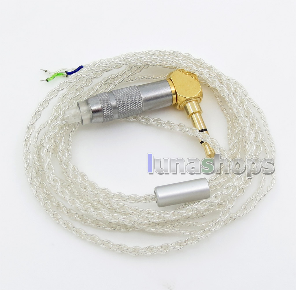 Semi-Finished Soft OCC Silver Plated Earphone Repair DIY Transparent Cable 3.5mm L Plug