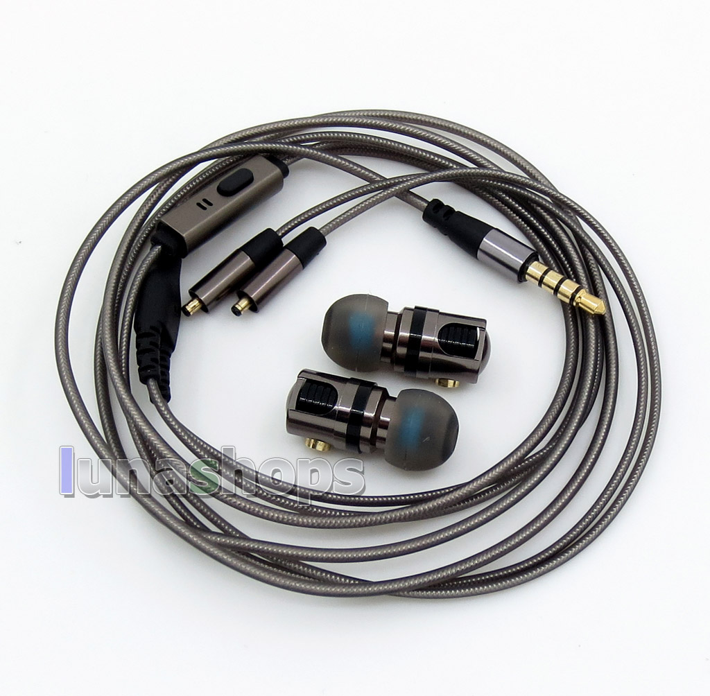 DC port In Ear Sport Metal 10mm Speaker 3.5mm Stereo Earphone Cable Changeable