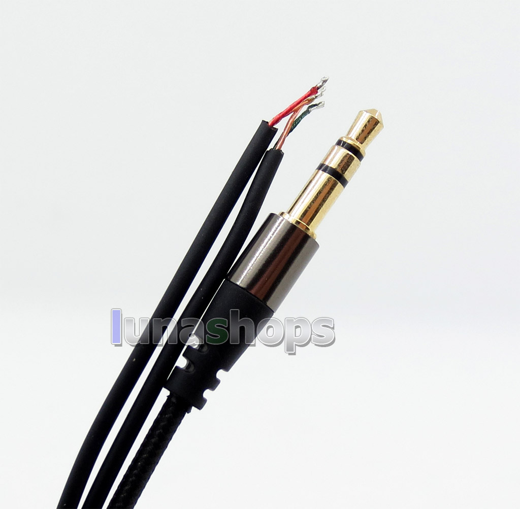Semi-Finished 3.5mm Net Main Wire + TPE Branch Black Earphone Repair DIY Cable