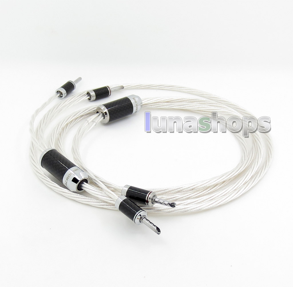 2.5m ACROLINK FS-9710(AG)(Cu) OCC / OCC Silver Plated Speaker Dual Banana Plug Hifi Audio Cable