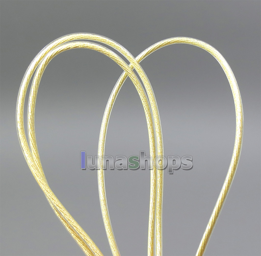 48*0.05mm Bulk Extremely Soft 7N OCC Pure Silver + Gold Plated Earphone DIY Custom Cable(Not  )