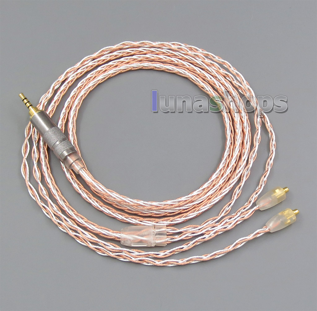 800 Wires Soft Silver + OCC Alloy 2.5mm Earphone Cable For Shure se535 se846 