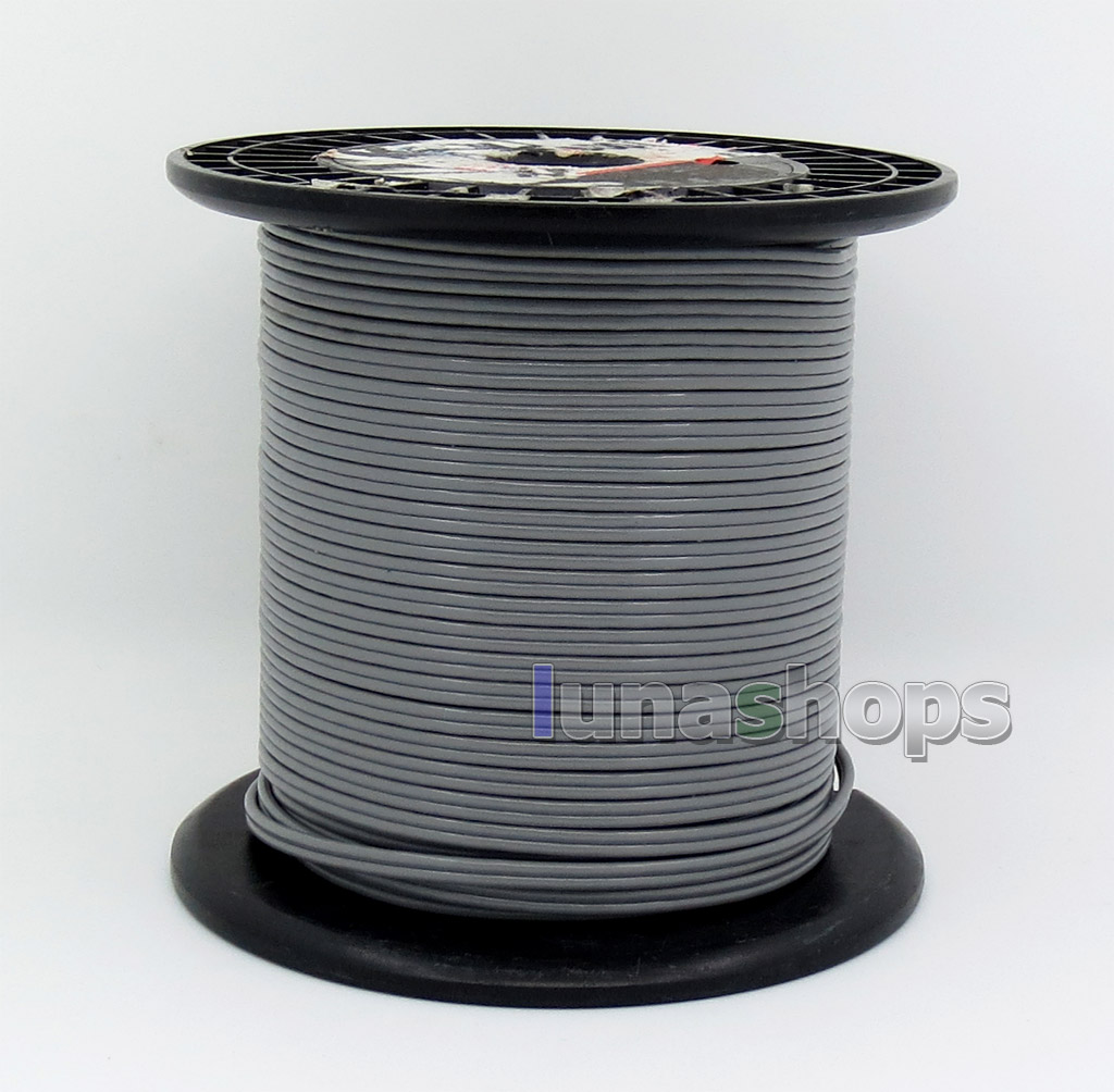 50m Acrolink 6N OCC Doubling Silver Plated 0.12mm*9 24awg Dia PVC (N  ) Diameter 2.1mm DIY Earphone Cable ID41