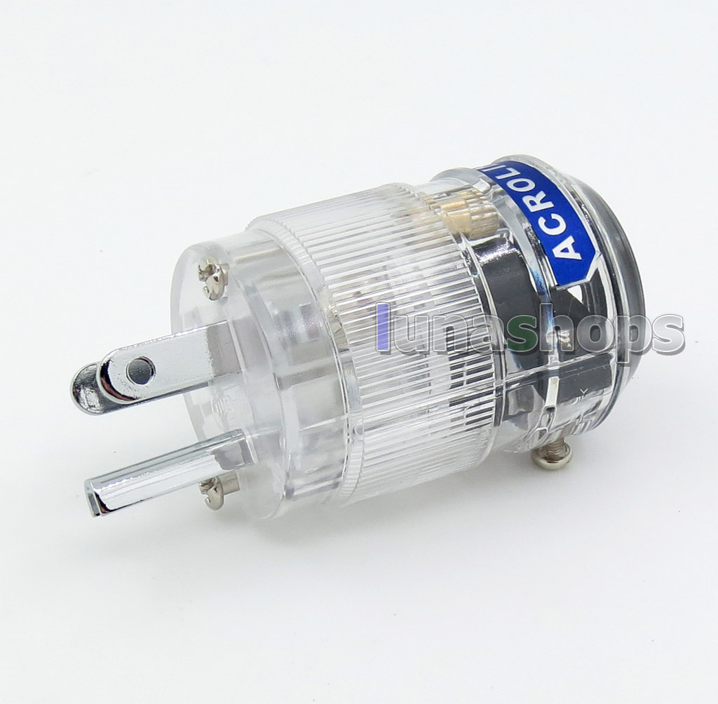 Acrolink fp-25(R) Pure Transmission NCF Rhodium plated Power DIY Custom Male Adapter Plug