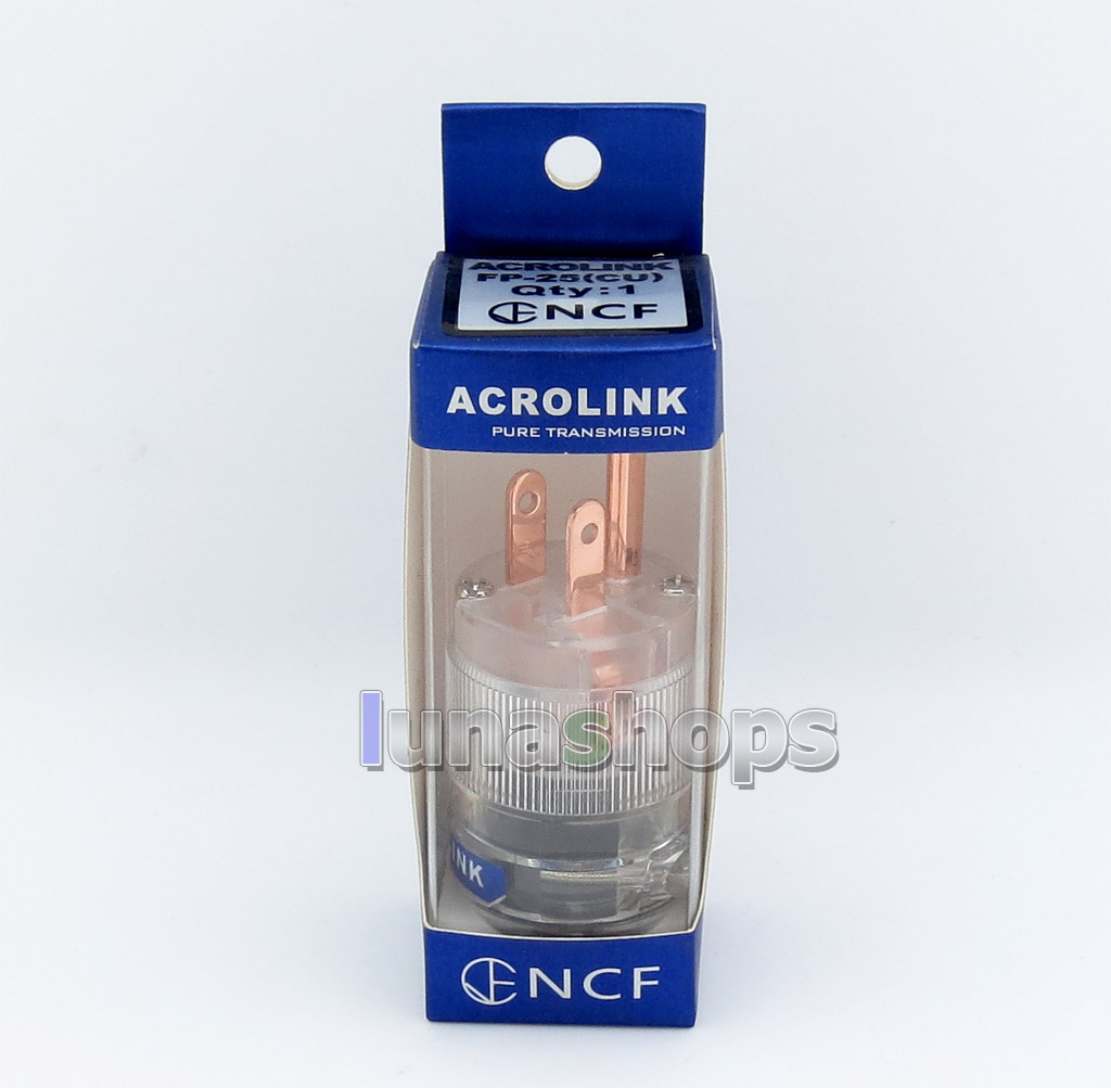 Acrolink fp-25(CU)Pure Transmission NCF Red Copper Power DIY Custom Male Adapter Plug