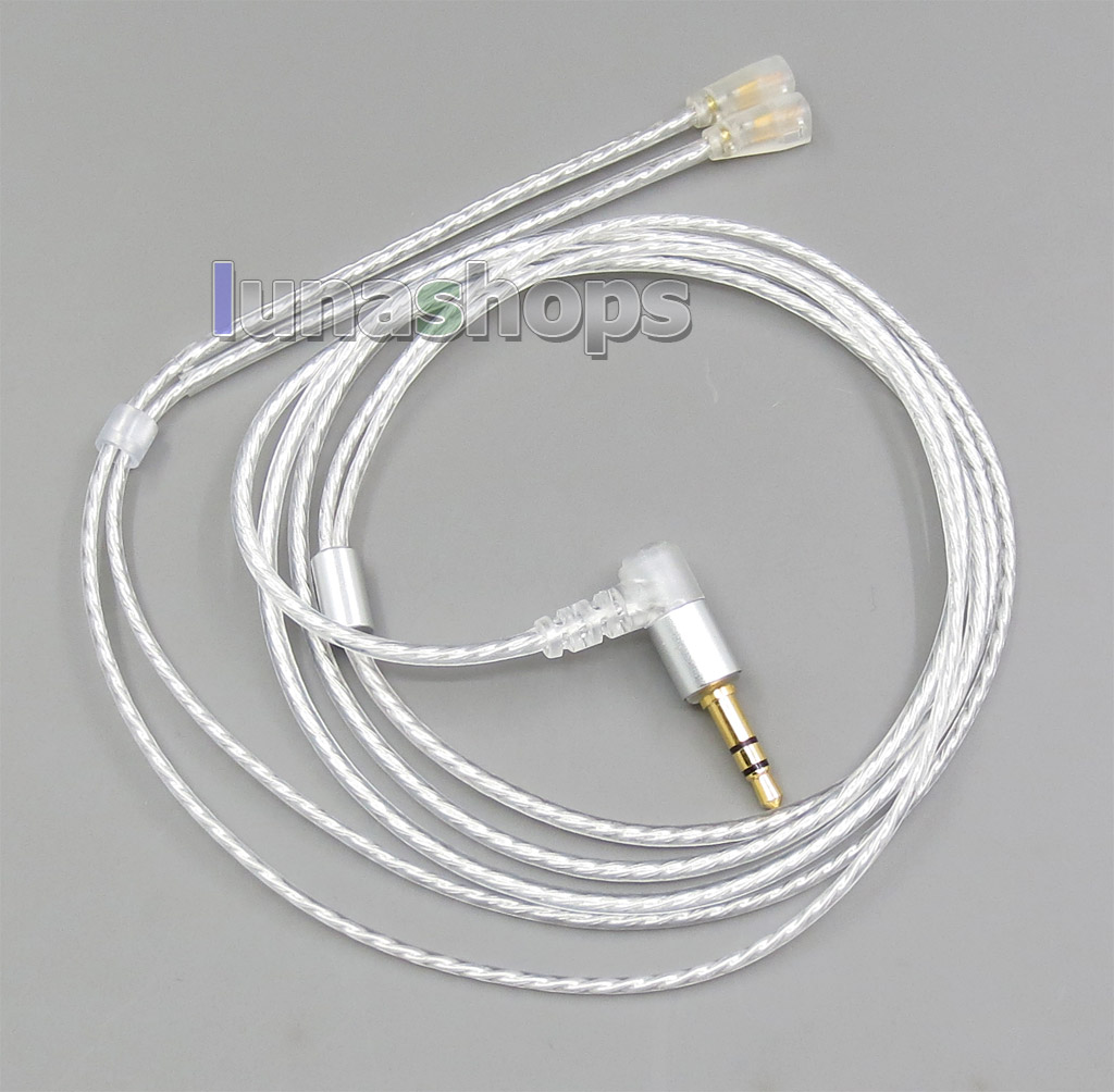 1.2m GY-Seiris 5N OCC Silver Plated PVC Cable For Sennheiser IE8 IE8i Audio Earphone