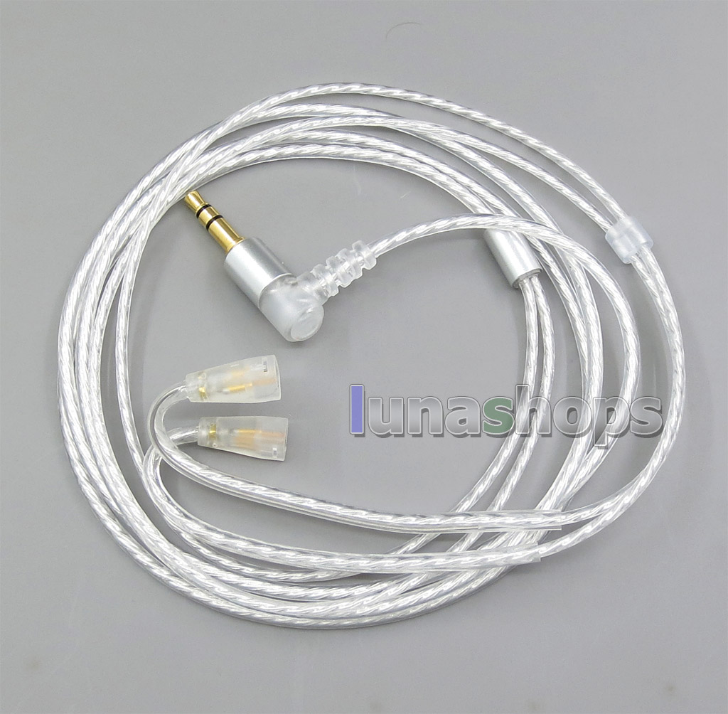 1.2m GY-Seiris 5N OCC Silver Plated PVC Cable For Sennheiser IE8 IE8i Audio Earphone