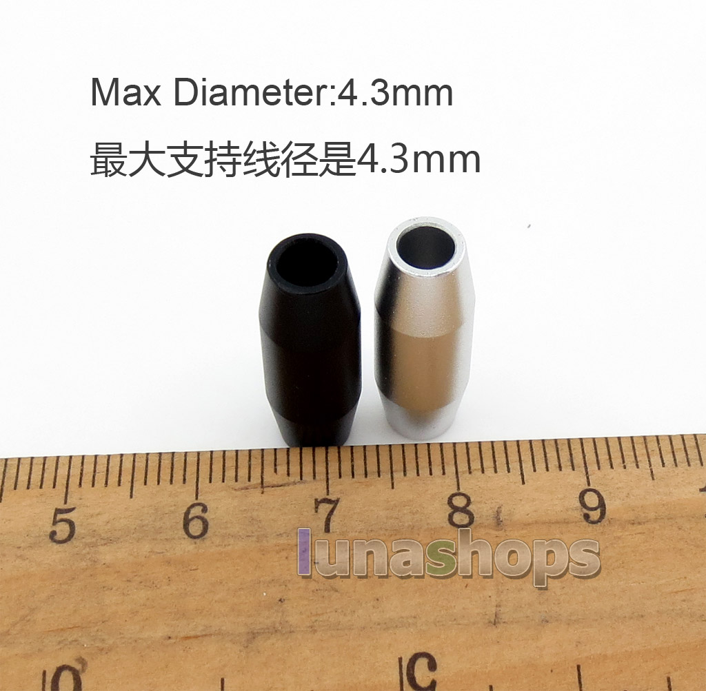 1pcs Full Metal Speaker Headphone Cable Audio Y Splitter Adapter For DIY Custom Cable Dia:4.3mm