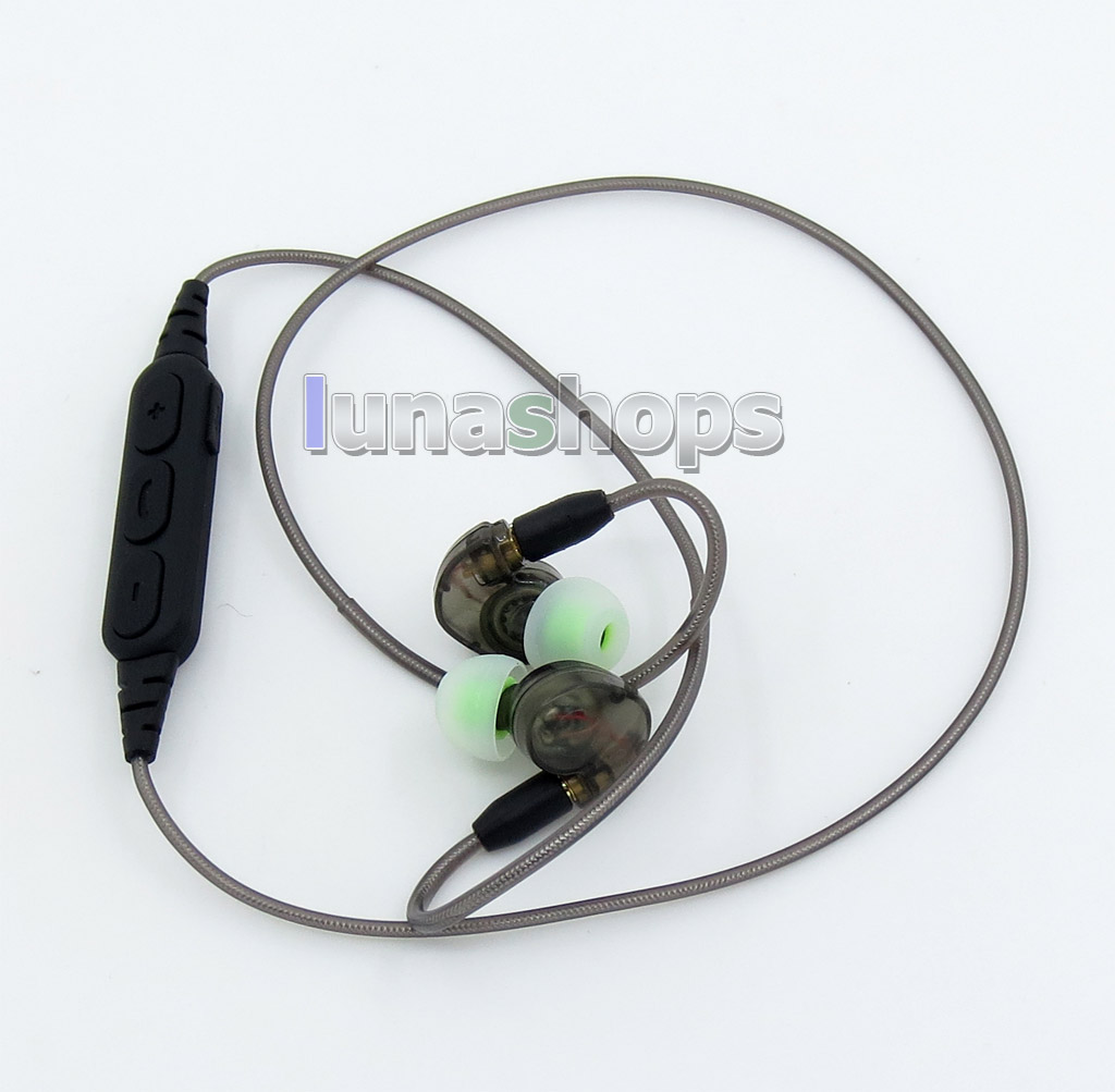 Aluminum Foil Mic Remote Wireless Bluetooth Cable + MMCX Sport Earphone