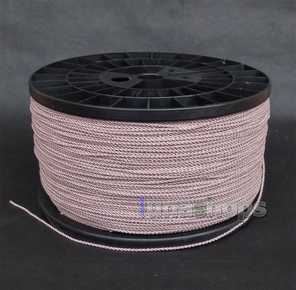 1m Semi-finished Earphone Silver Plated + OCC Foil PU Skin Insulating Layer Bulk Cable For DIY Custom 