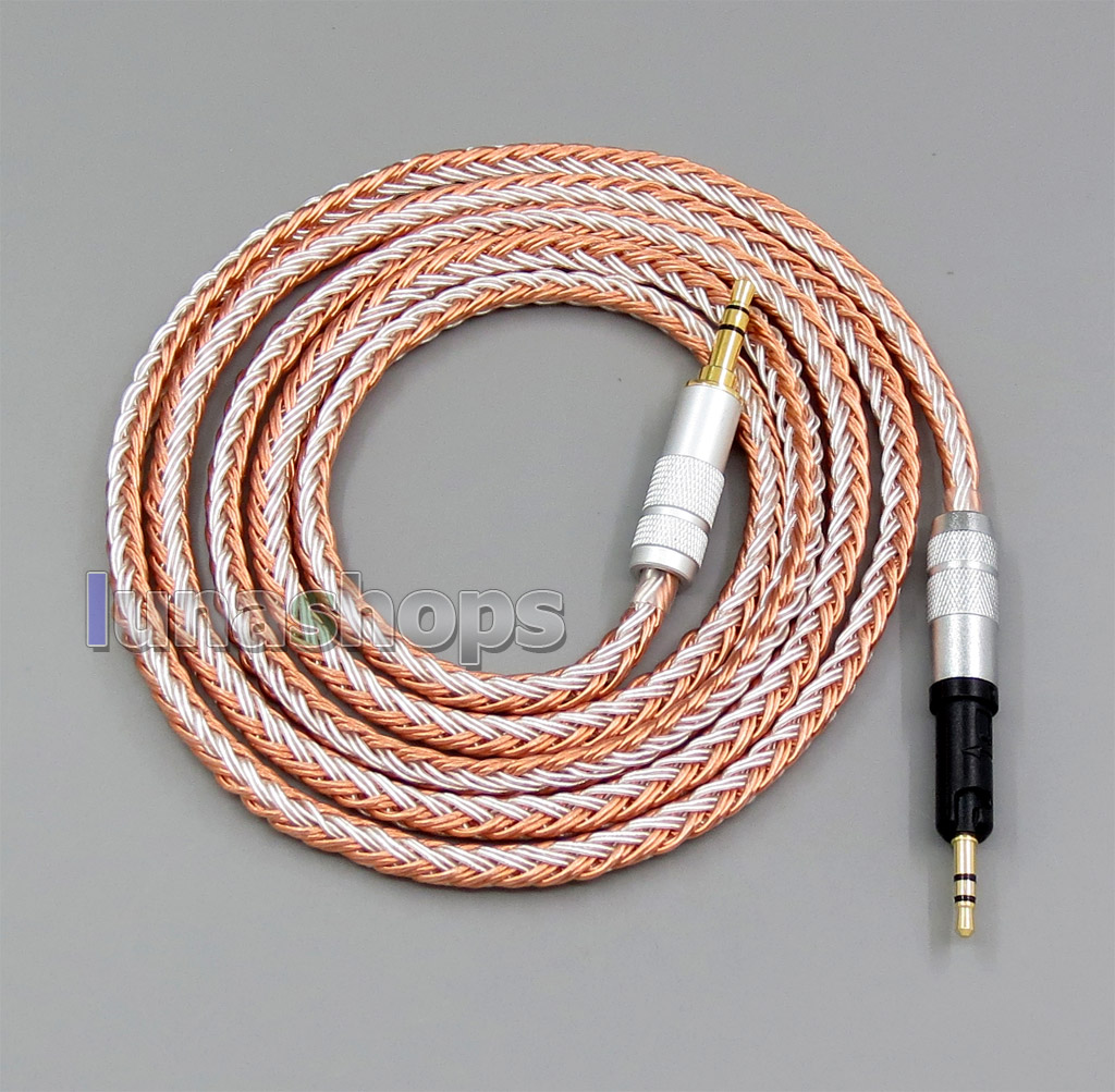 3.5mm 2.5mm 4.4mm 16 Cores Pure Silver Plated Headphone Cable For Audio Technica ATH-M50x ATH-M40x ATH-M70X