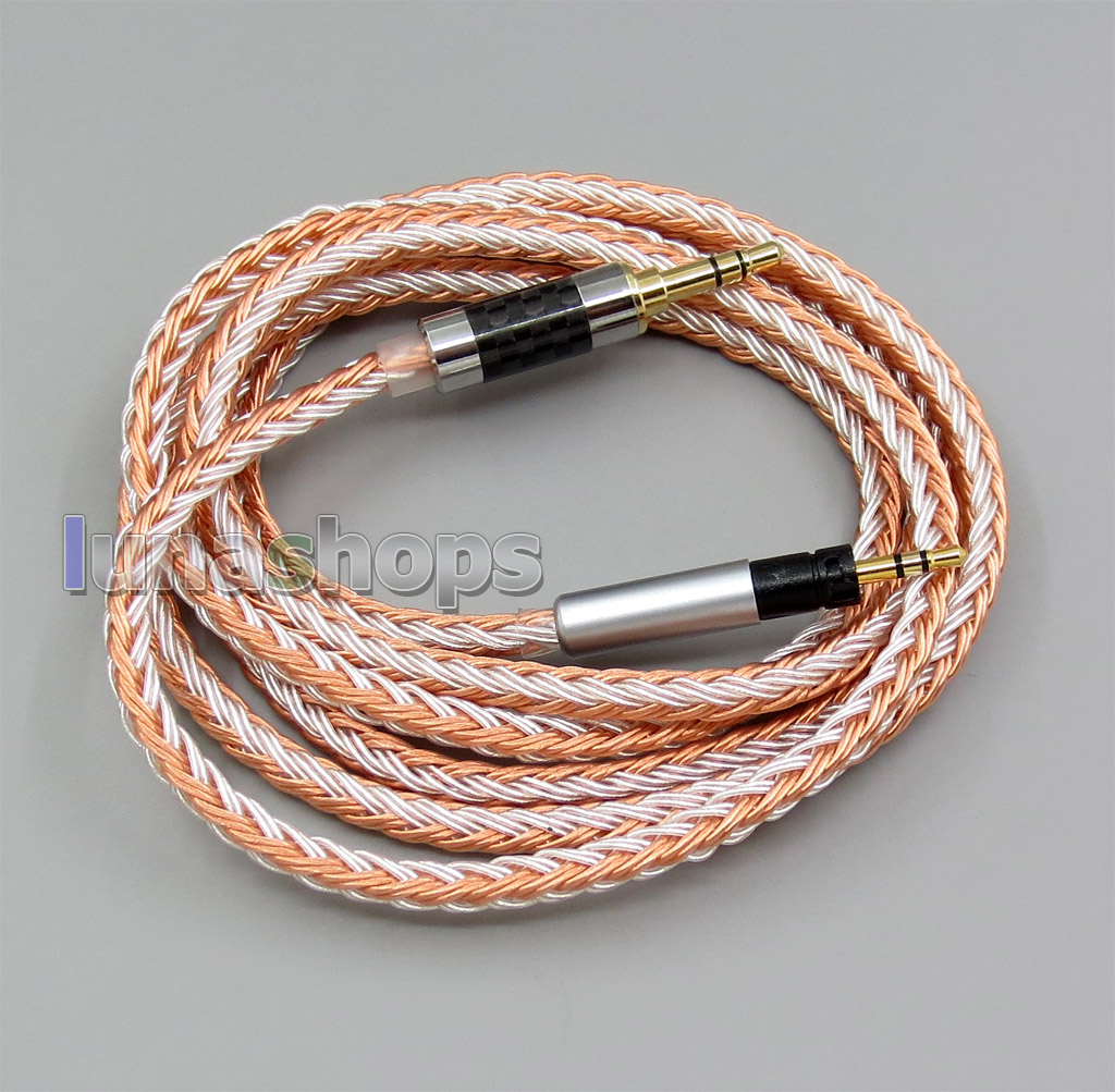 6.5mm 3.5mm 16 Cores OCC Silver Plated Mixed Headphone Cable For Sennheiser Momentum 1.0 2.0 Over-Ear