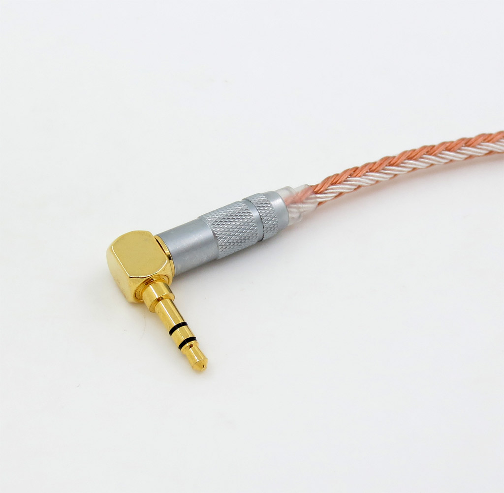 L Shape 3.5mm 16 Cores OCC Silver Plated Mixed Headphone Cable For Shure SE215 SE315 SE425 SE535 SE846