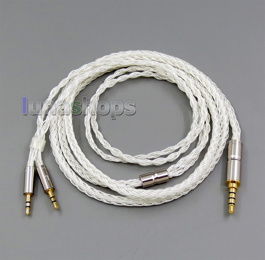 16 Cores Pure Silver Plated Cable for Hifiman HE400S HE-400I HE560 HE-350 HE1000 V2 Headphone XLR 2.5mm 4.4mm 3.5mm to 2.5mm