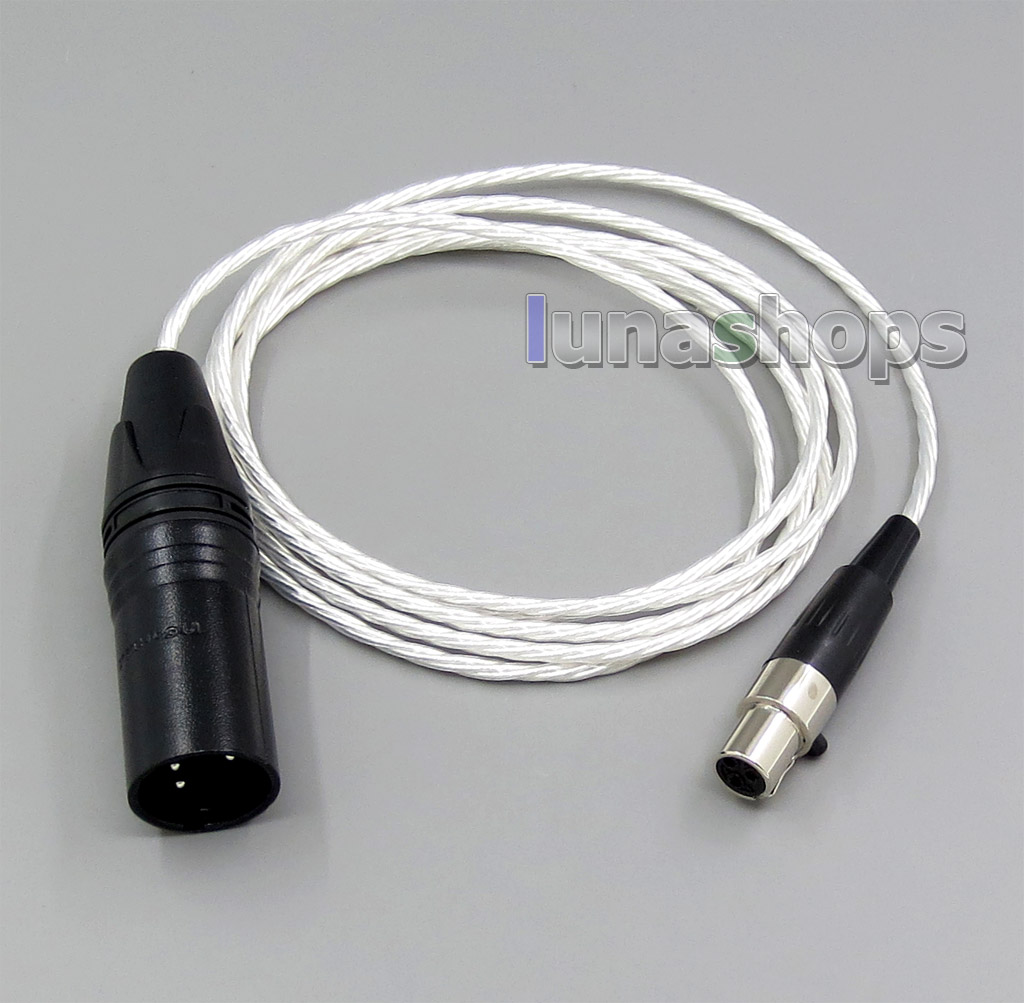 1.5m 4pin XLR Balanced 4*100 Cores OCC Pure Silver Plated Headphone Cable For AKG Q701 K702 K271s 240s K240 K267 K712 