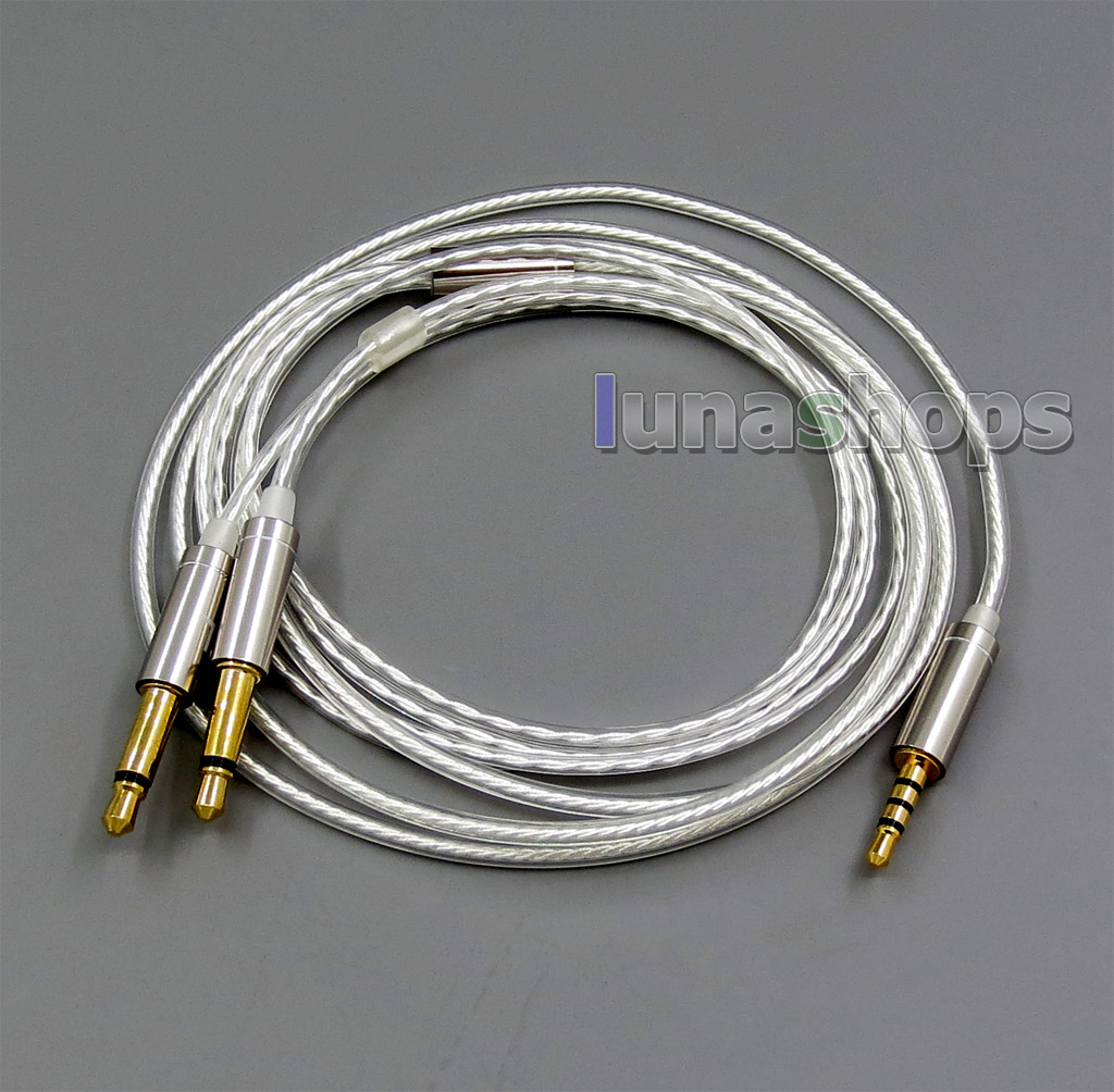 Pure Silver Plated Cable for Final Audio vi Iriver AK T1P Denon AH-D600 D7100 Velodyne vTrue