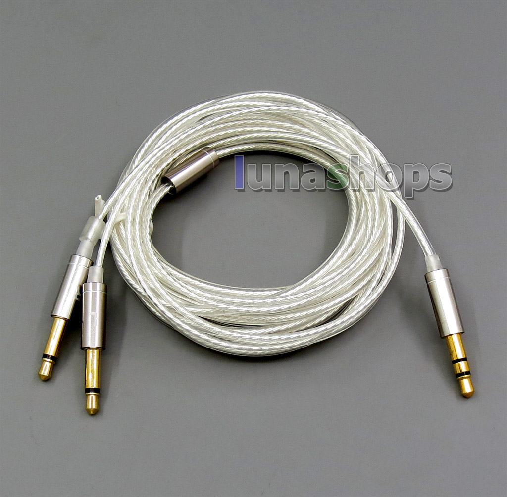 Pure Silver Plated Cable for Final Audio vi Iriver AK T1P Denon AH-D600 D7100 Velodyne vTrue